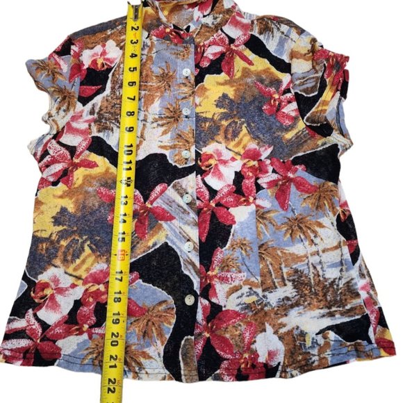 Women's loose skirt and blouse with floral print. Size M - Picture 3 of 14